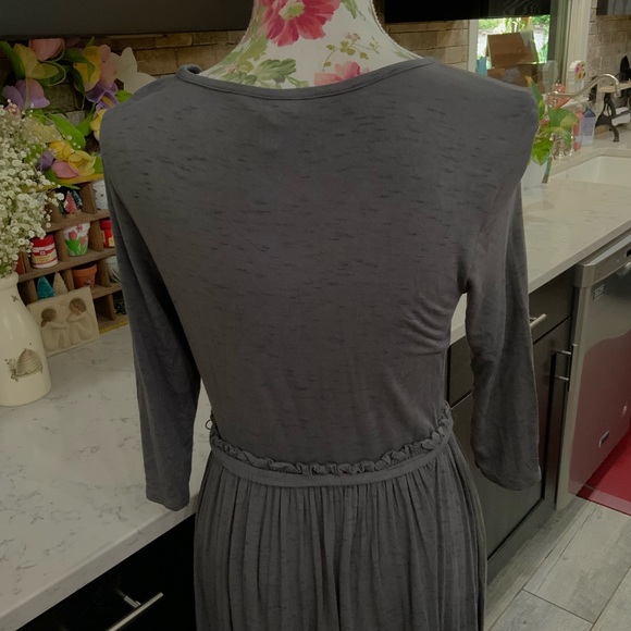 Matilda Jane Size Small Go West Maxi Dress 
Gray 3/4 Sleeve Knit New Without Tag - Picture 7 of 16
